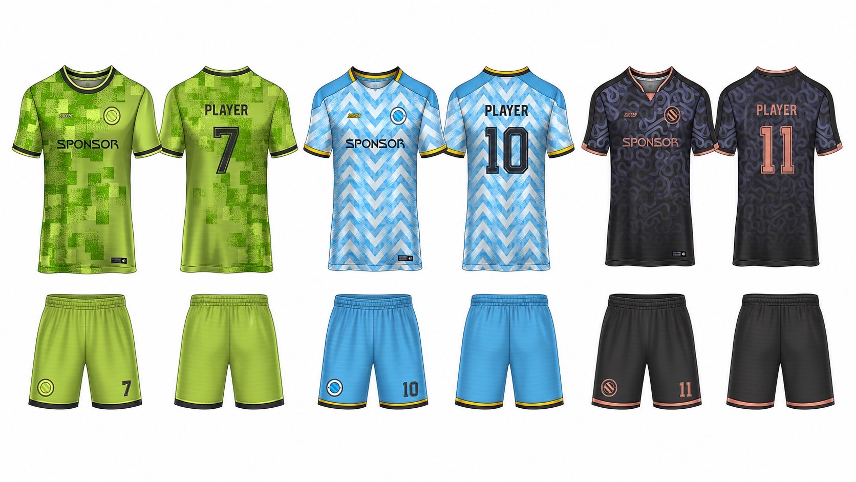 1926 球服花纹图案 style 070 football jersey and shorts set