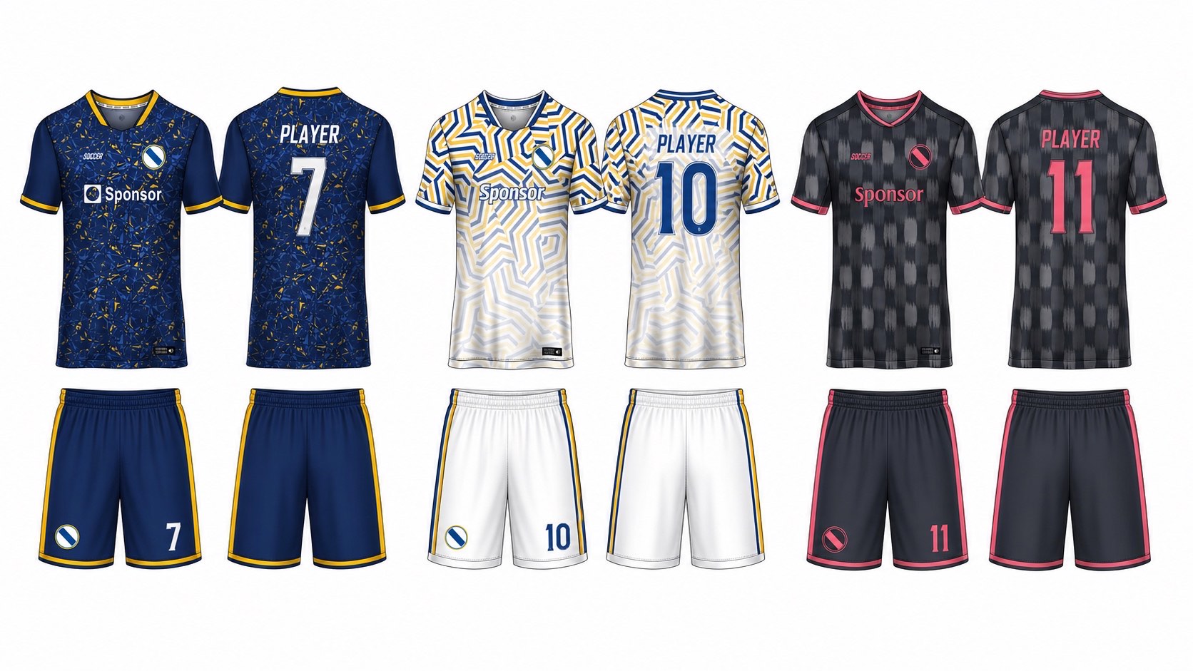1926 球服花纹图案 style 083 football jersey and shorts set