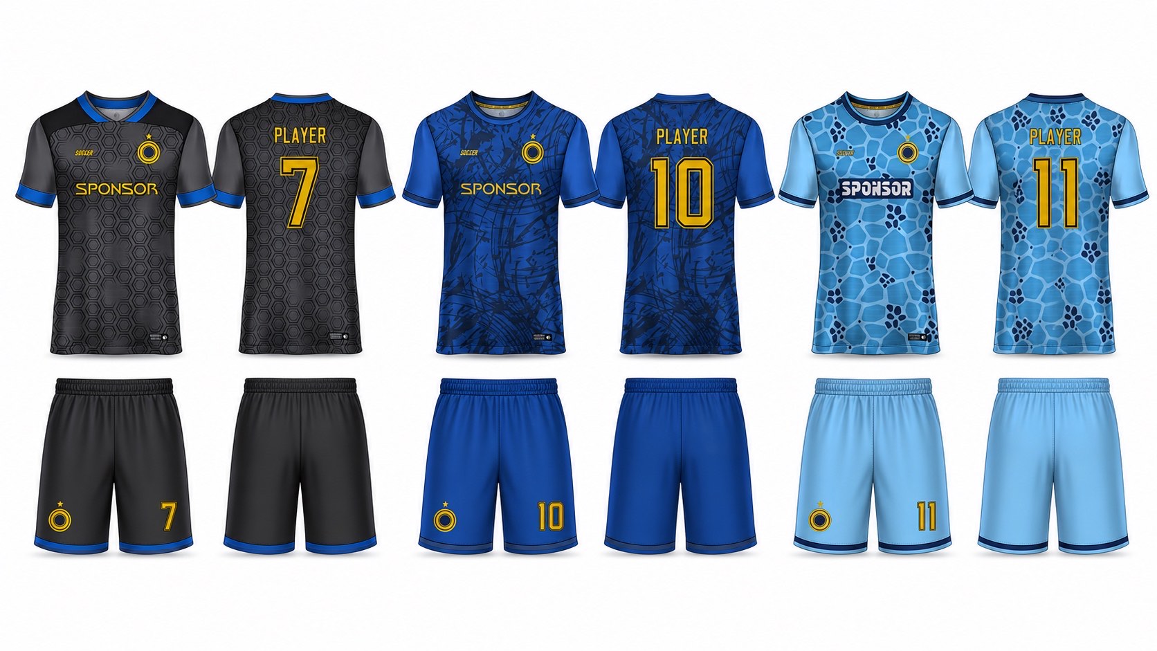 1926 球服花纹图案 style 125 football jersey and shorts set