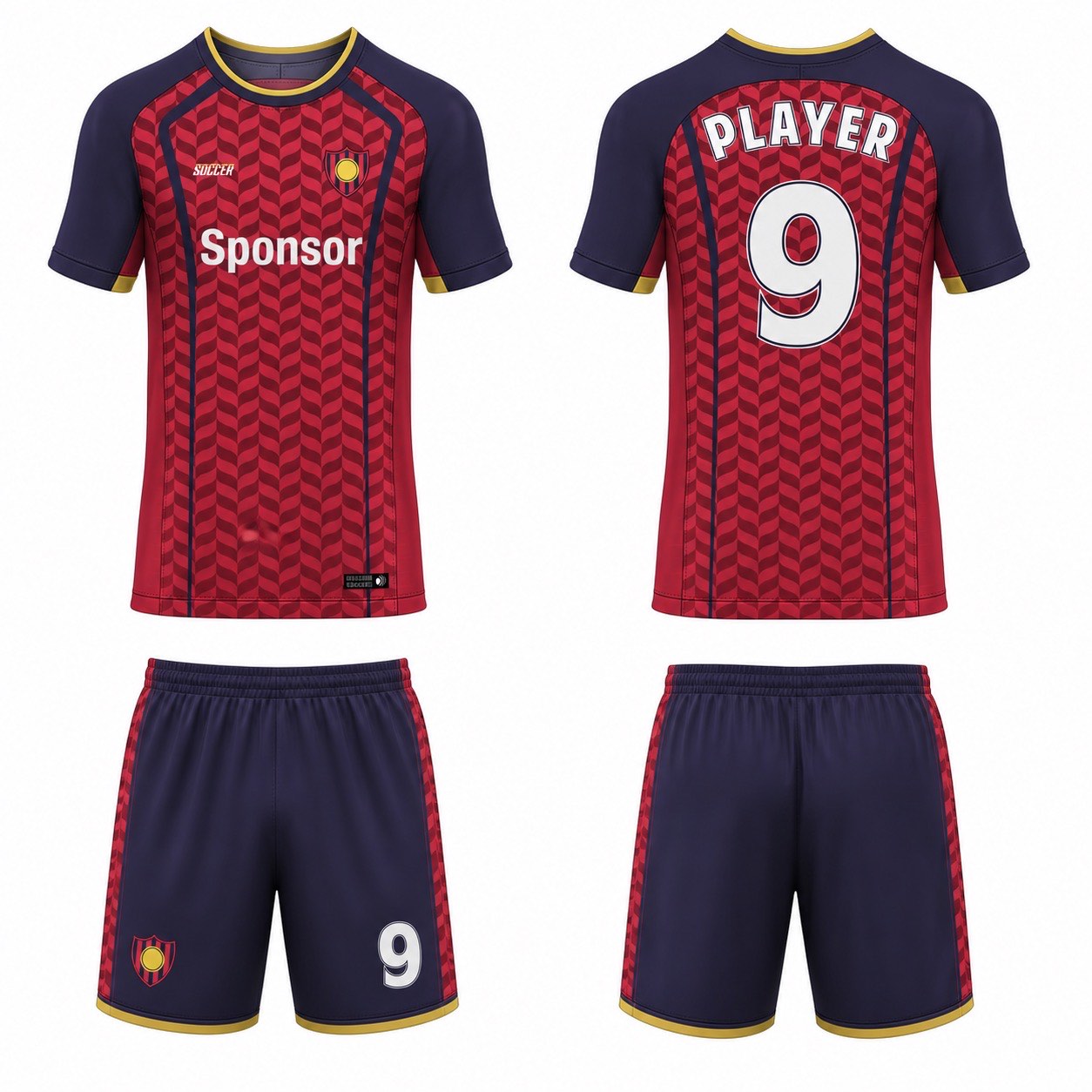1920 运动服花纹图案 style 009 football jersey and shorts set