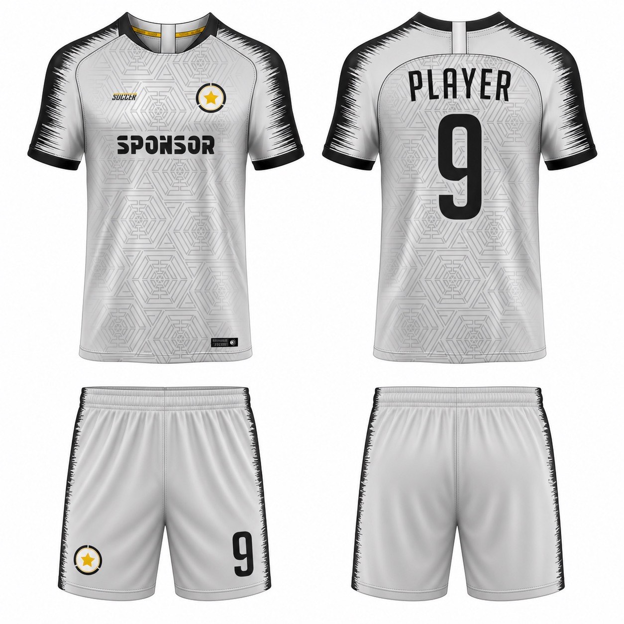 1920 运动服花纹图案 style 012 football jersey and shorts set