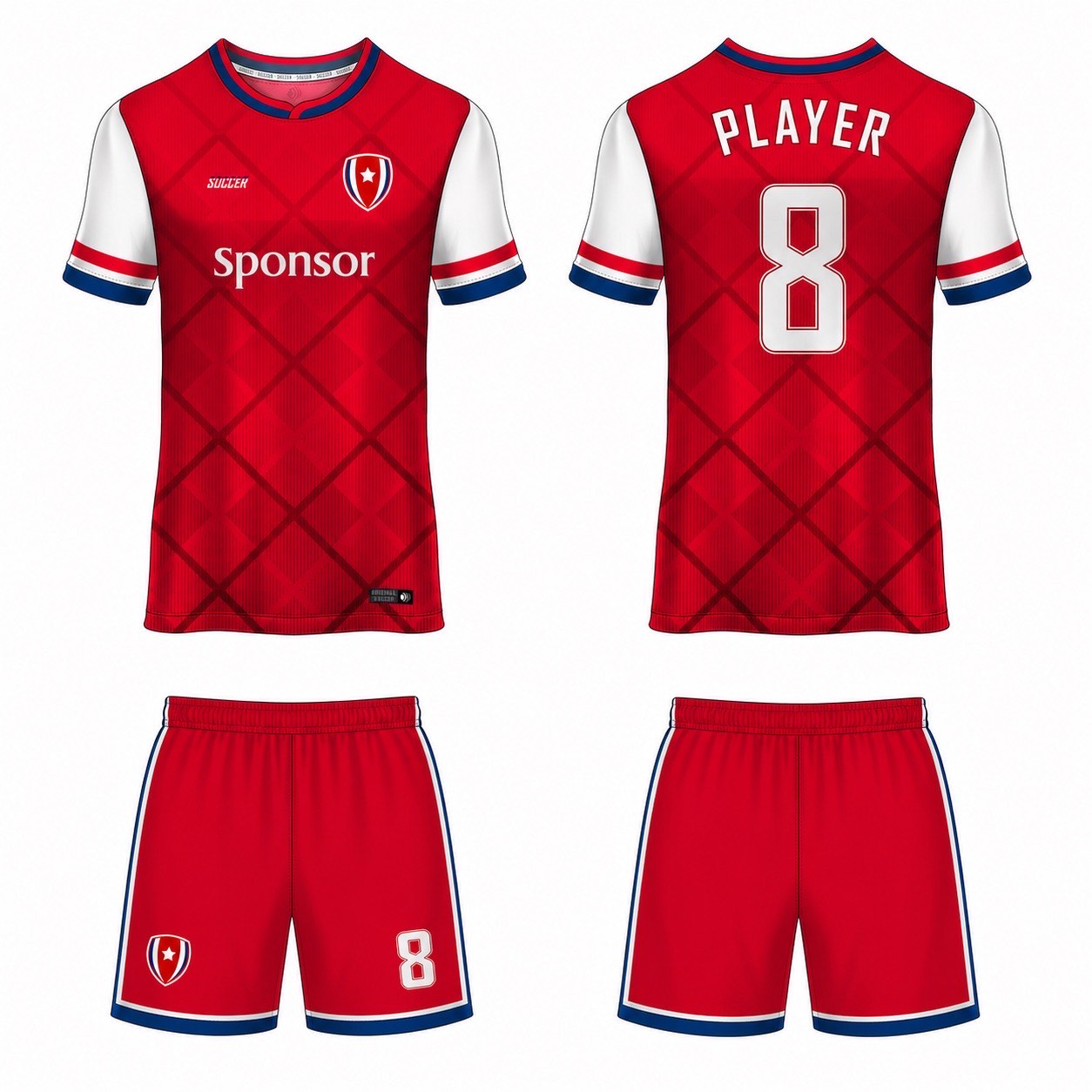 1920 运动服花纹图案 style 134 football jersey and shorts set